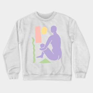 Aesthetic Pastel Modern Art Abstract Matisse Inspired Design 4 Crewneck Sweatshirt